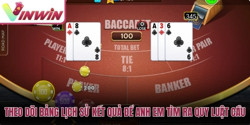 Theo dõi bảng lịch sử kết quả để anh em tìm ra quy luật cầu