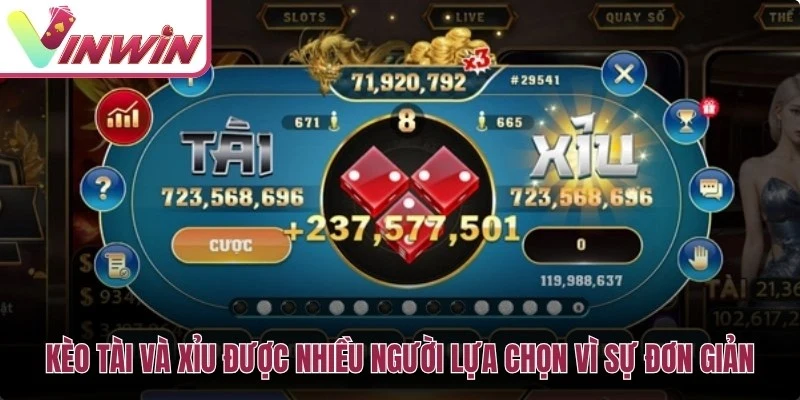Kèo Tài và Xỉu được nhiều người lựa chọn vì sự đơn giản