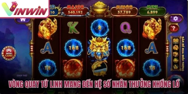 Vòng quay Tứ Linh mang đến hệ số nhân thưởng khổng lồ